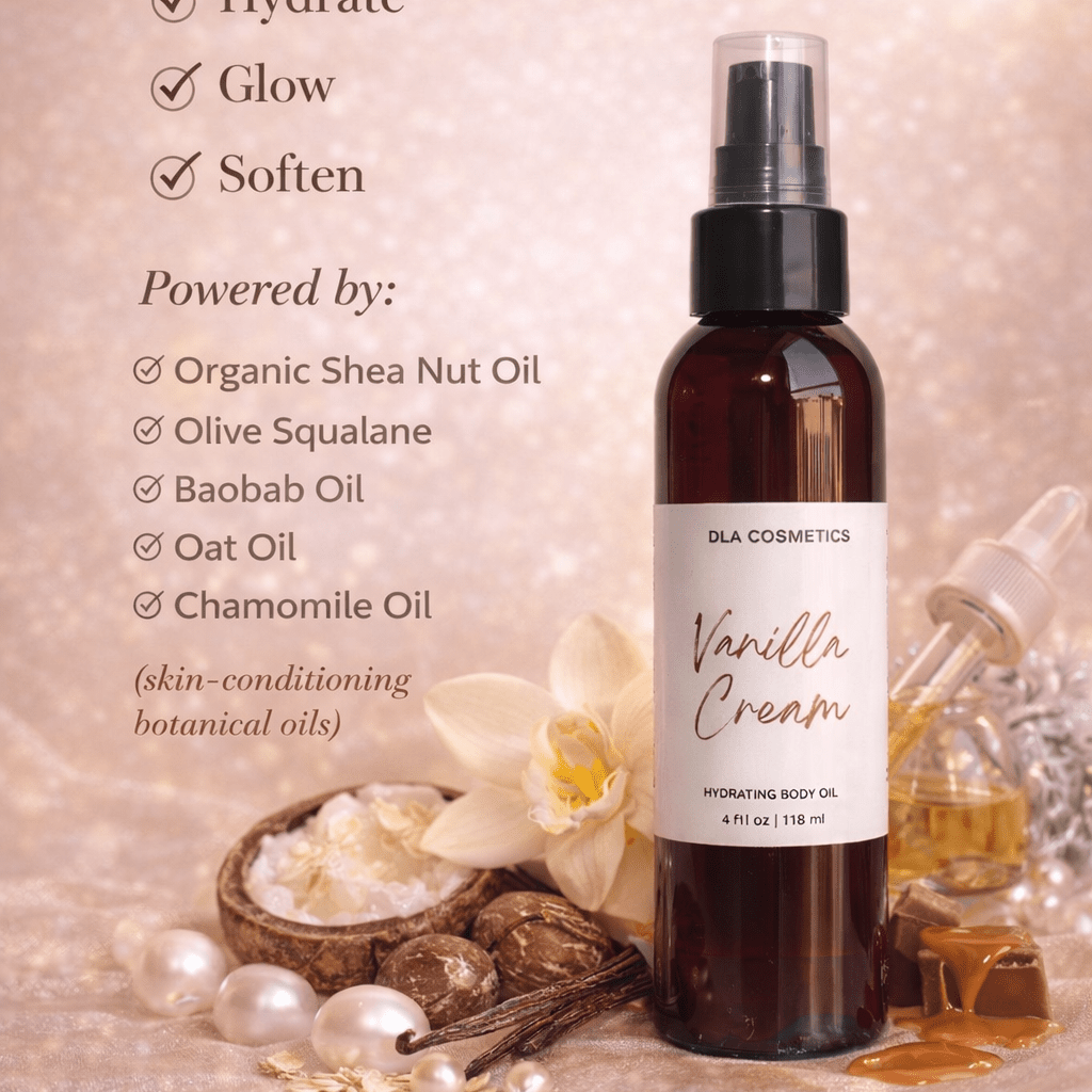 Body Oil VANILLA CREAM BODY OIL - DLA Cosmetics