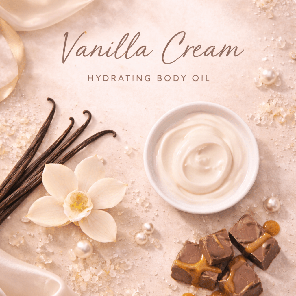 Body Oil VANILLA CREAM BODY OIL - DLA Cosmetics