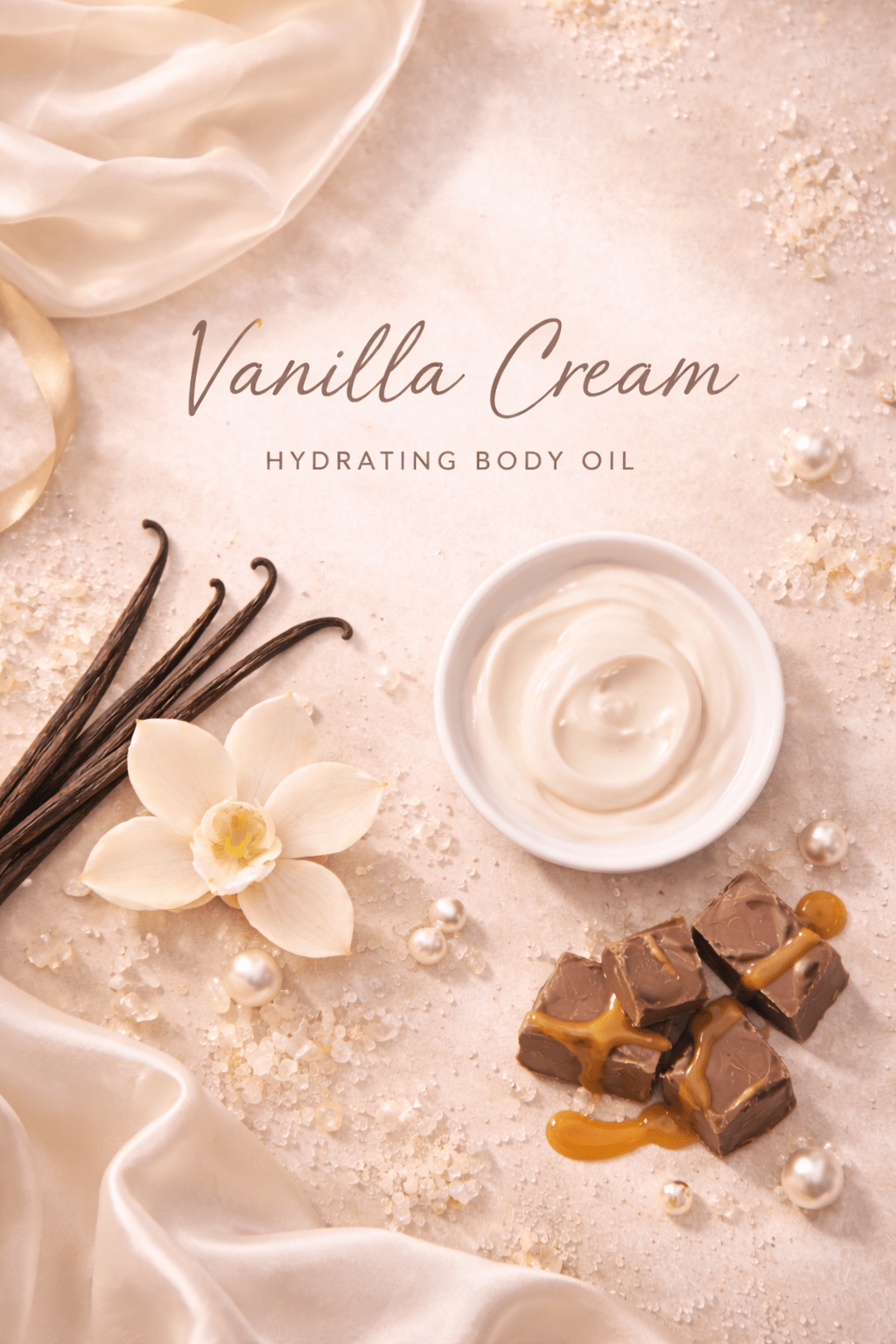 Body Oil VANILLA CREAM BODY OIL - DLA Cosmetics