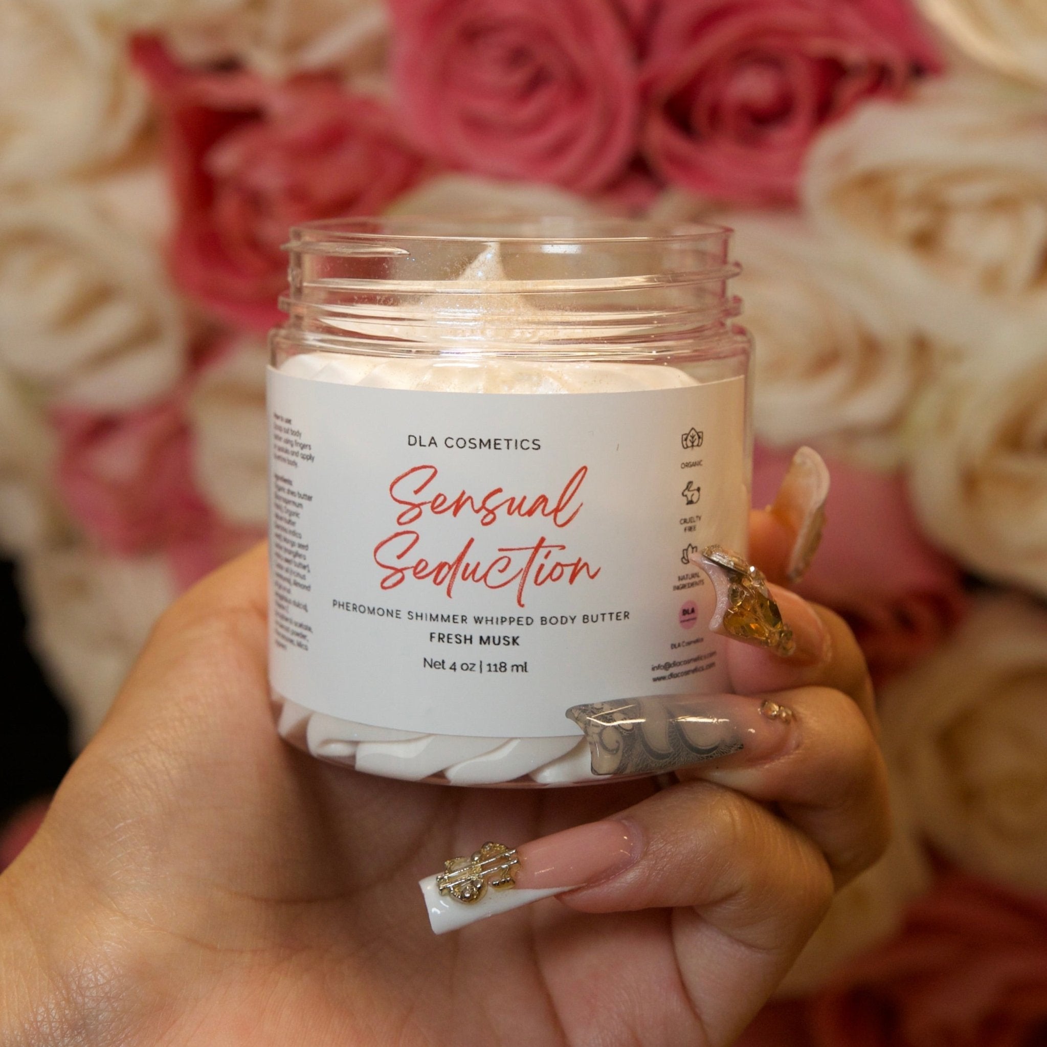 Natural Body Butter SENSUAL SEDUCTION SHIMMER BODY BUTTER - DLA Cosmetics